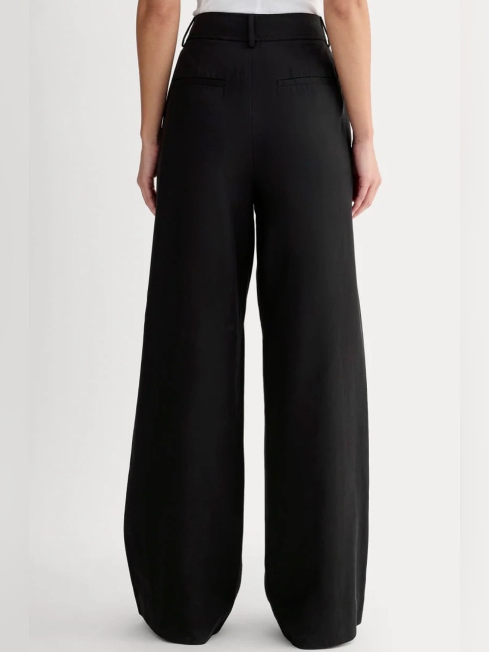 New Everlane THE DRAPER PLEATED PANT IN BUTTERSMOOTH Black Size 6S - Picture 13 of 13